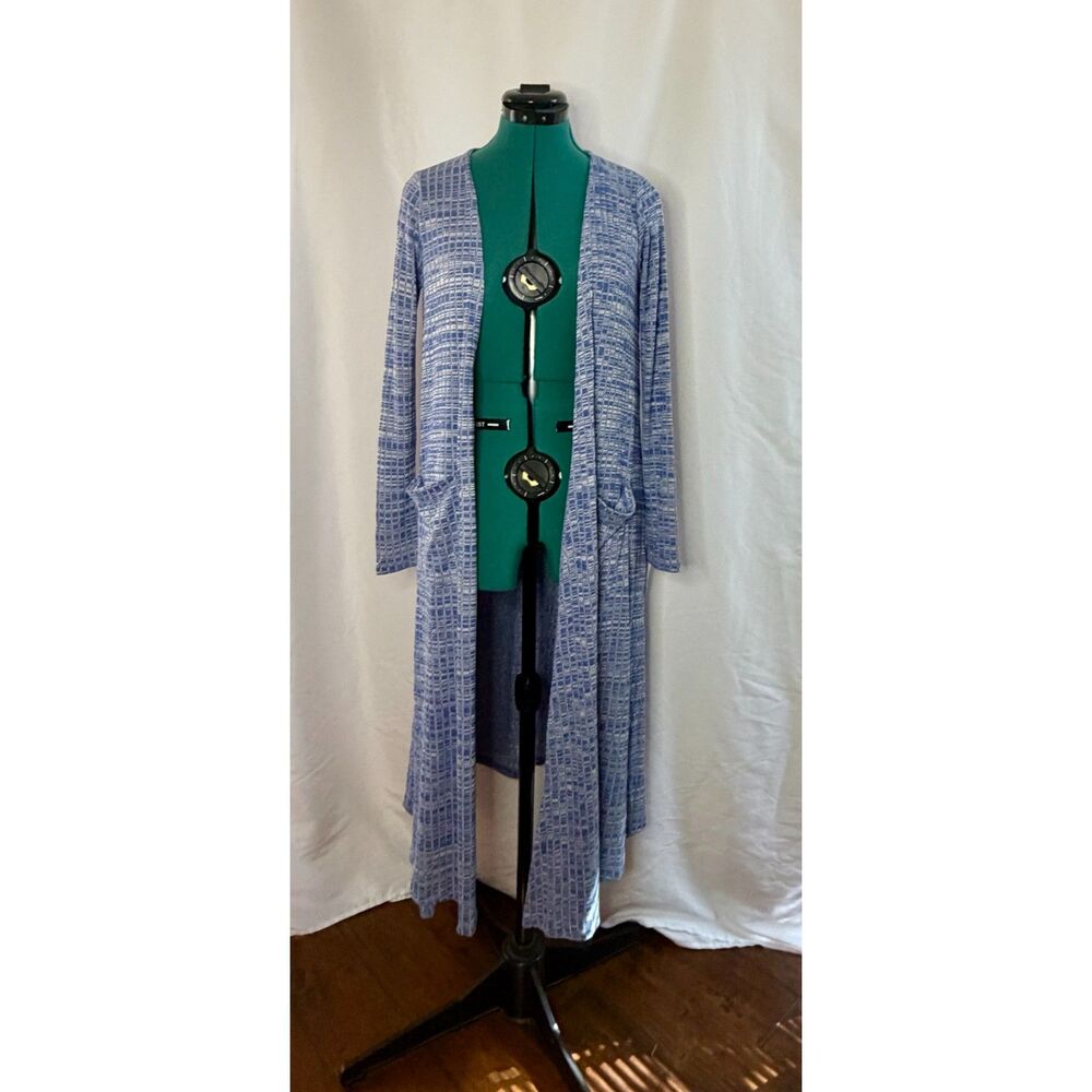 NWT LuLaRoe Sarah Blue Long Cardigan Duster. Size XS